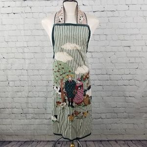 Hand made country scene apron